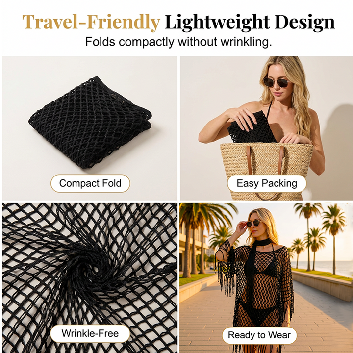 Summer Metallic Crochet Cover-Up – Lightweight, Flowy &amp; Effortlessly Stylish summer outfit