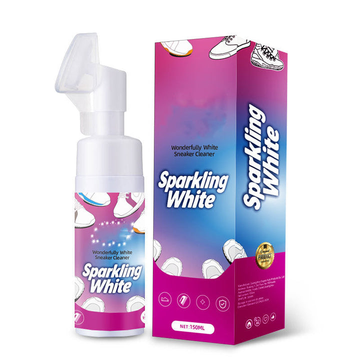 Waterless Foam White Shoe Cleaner with Brush