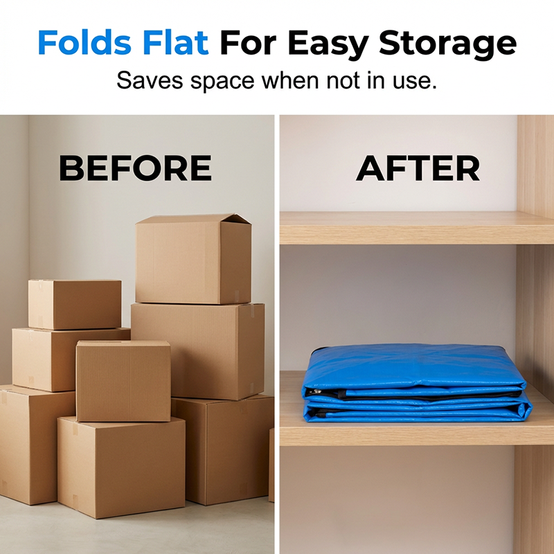 Collapsible Storage and Moving Bag – Heavy-duty handles &amp; zippered closure – Folds flat, perfect for moving, travel or closet organization – reusable &amp; easy to clean 🏠