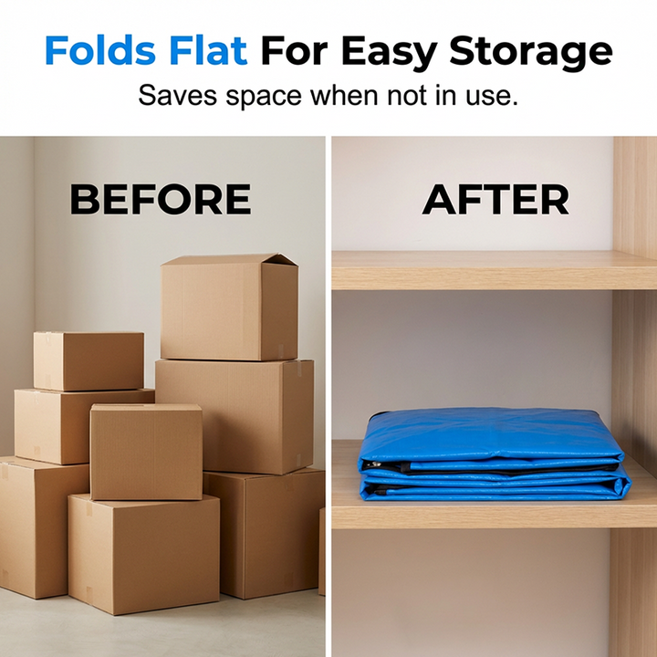 Collapsible Storage and Moving Bag – Heavy-duty handles &amp; zippered closure – Folds flat, perfect for moving, travel or closet organization – reusable &amp; easy to clean 🏠