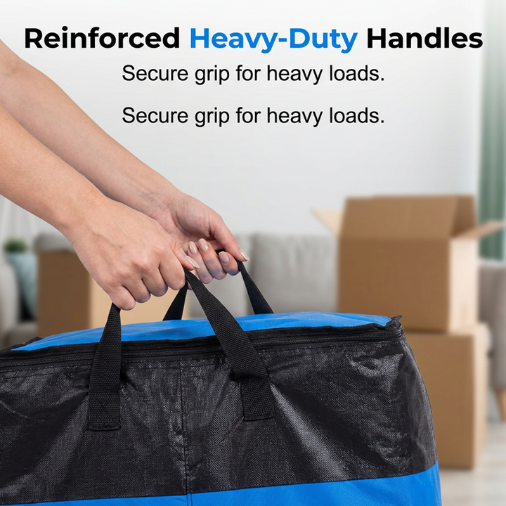 Collapsible Storage and Moving Bag – Heavy-duty handles &amp; zippered closure – Folds flat, perfect for moving, travel or closet organization – reusable &amp; easy to clean 🏠
