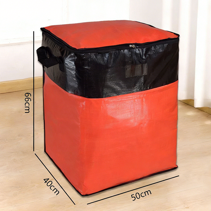 Collapsible Storage and Moving Bag – Heavy-duty handles &amp; zippered closure – Folds flat, perfect for moving, travel or closet organization – reusable &amp; easy to clean 🏠