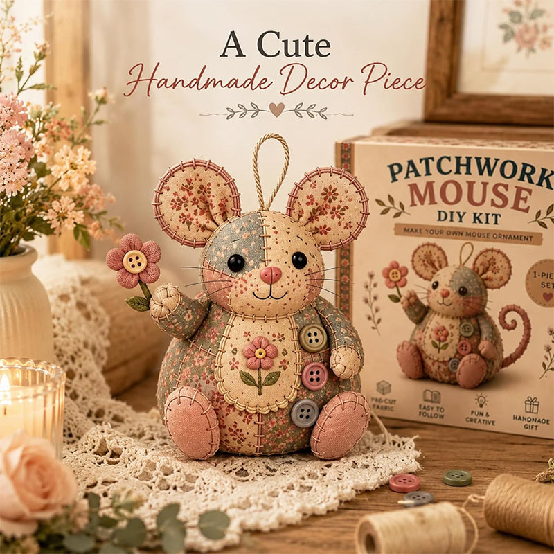 🎁  LIMITED-TIME DEAL! Handcrafted Vintage Mouse Plush Sewing Kit – Charming Retro Design, Complete DIY Craft Set &amp; Thoughtful Handmade Gift ✨