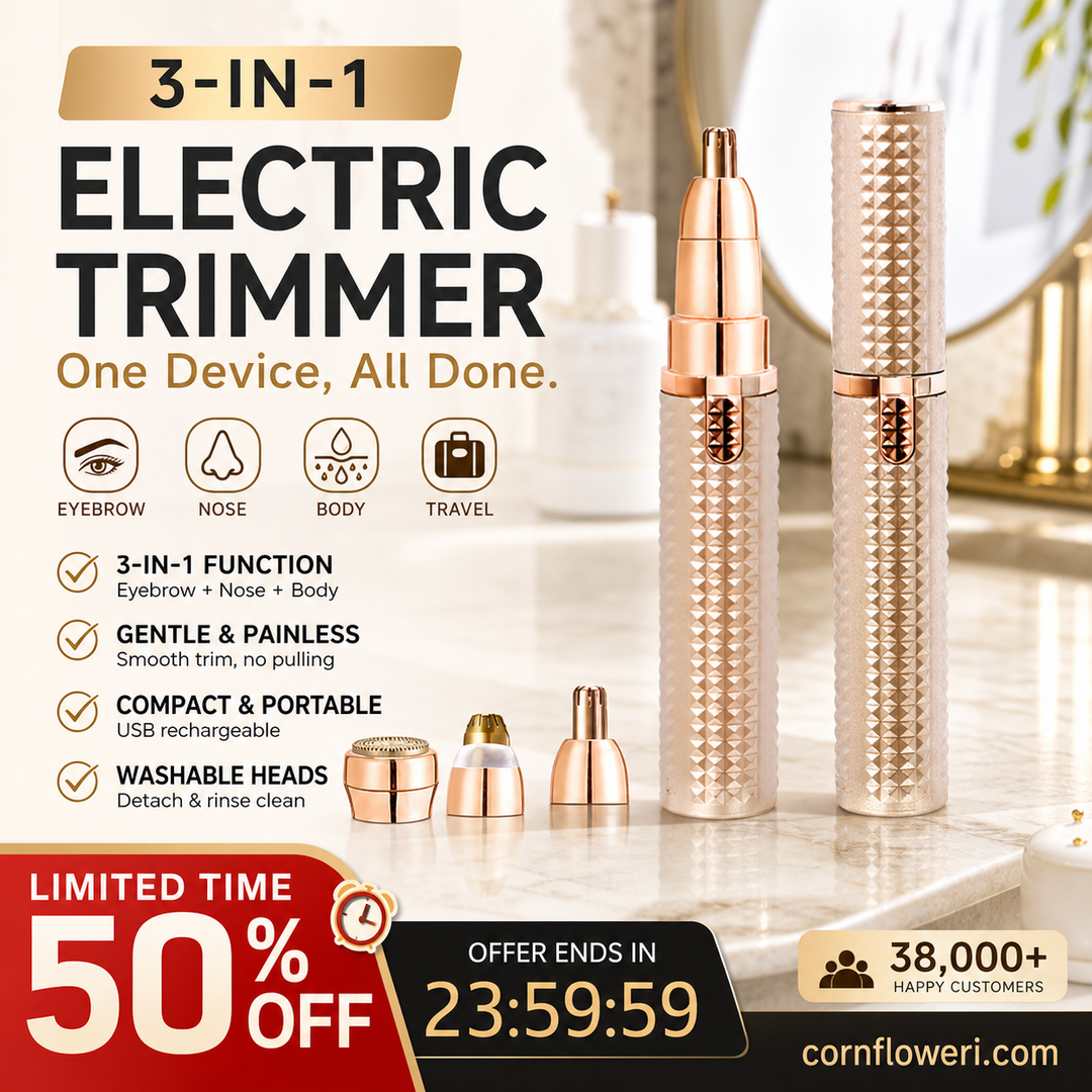✨ One Tool, Every Detail – Interchangeable Facial Hair Trimmer. Free UK Delivery