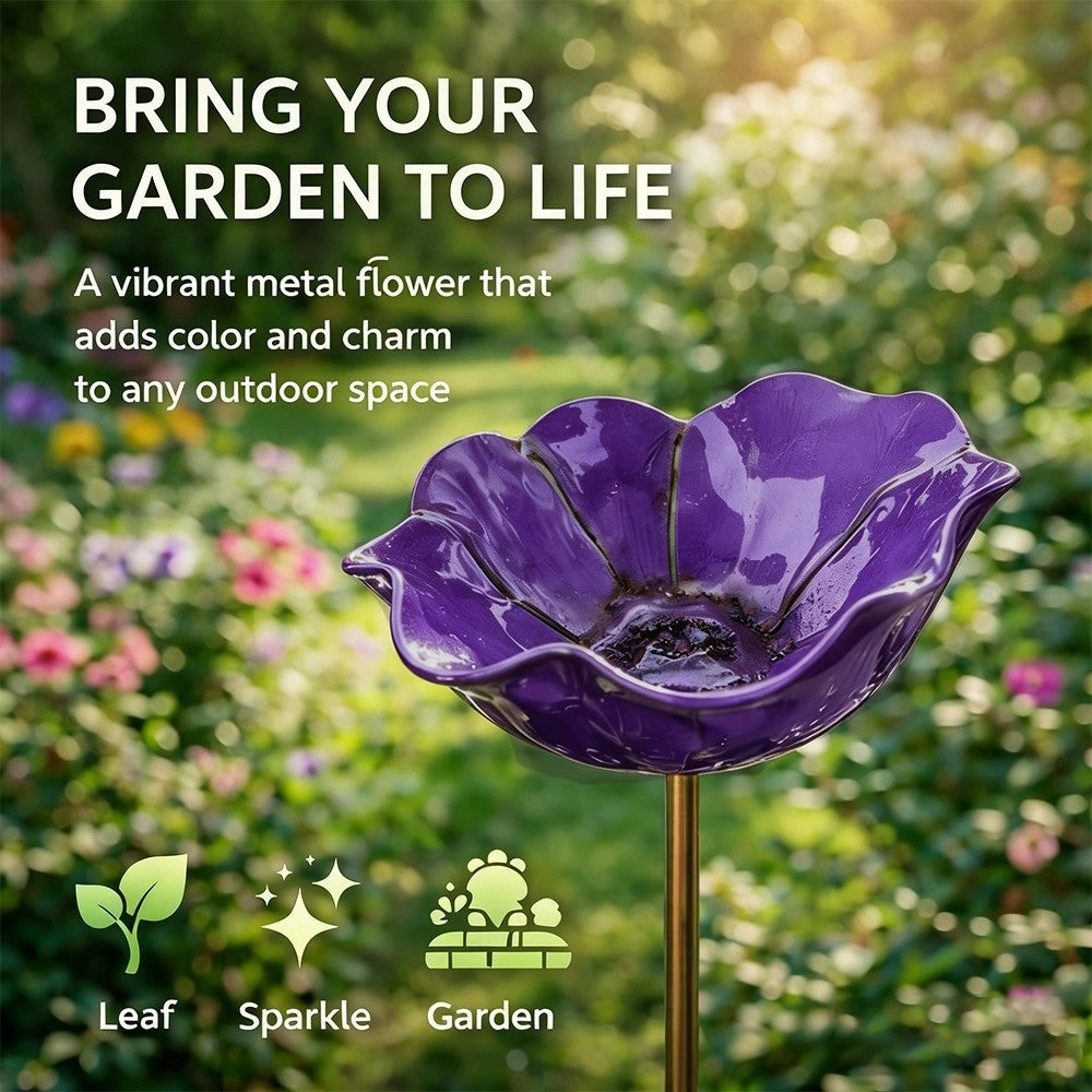Handmade Metal Flower Garden Stake