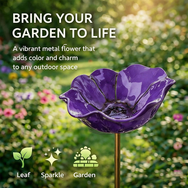 Handmade Metal Flower Garden Stake