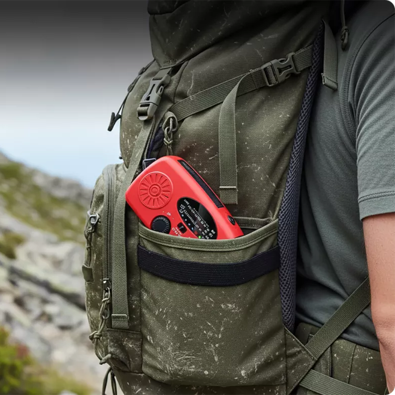 📻 58% OFF NOW!🔋Multifunctional Portable Solar Emergency Radio – Power Bank, Hand Crank &amp; Weather Alert⚡